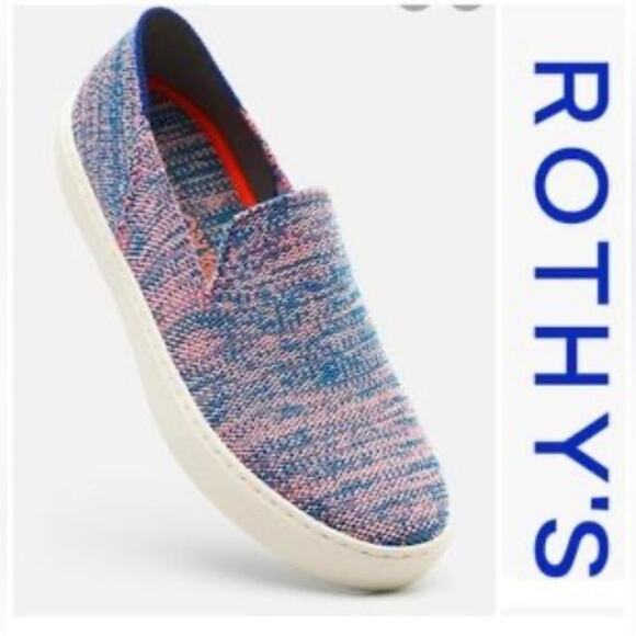 Rothy’s size 12 turquoise melange woman’s slide on snekers - Picture 3 of 12